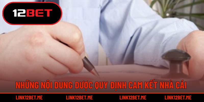 Những nội dung trong chính sách cam kết tại 12BET